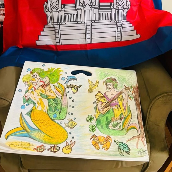 #0828+ WHT  12 Clear Refills Bottled Water Thee Golden Tiger Art Printed - Picture 7 of 9